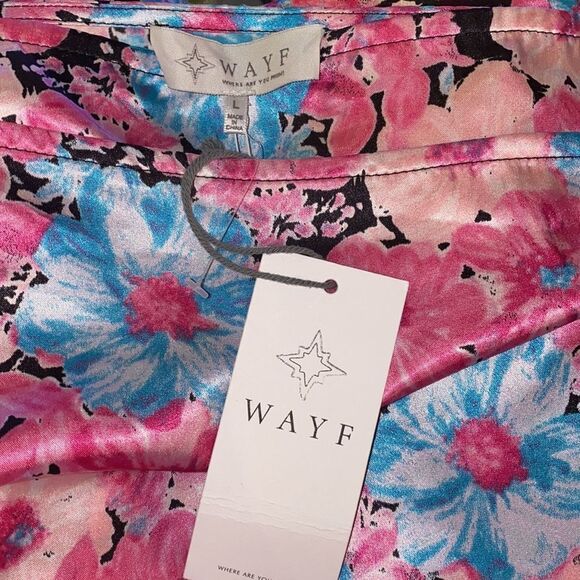 ✨HP✨WAYF Floral Wrap Satin Midi Skirt ✨ - Picture 5 of 5